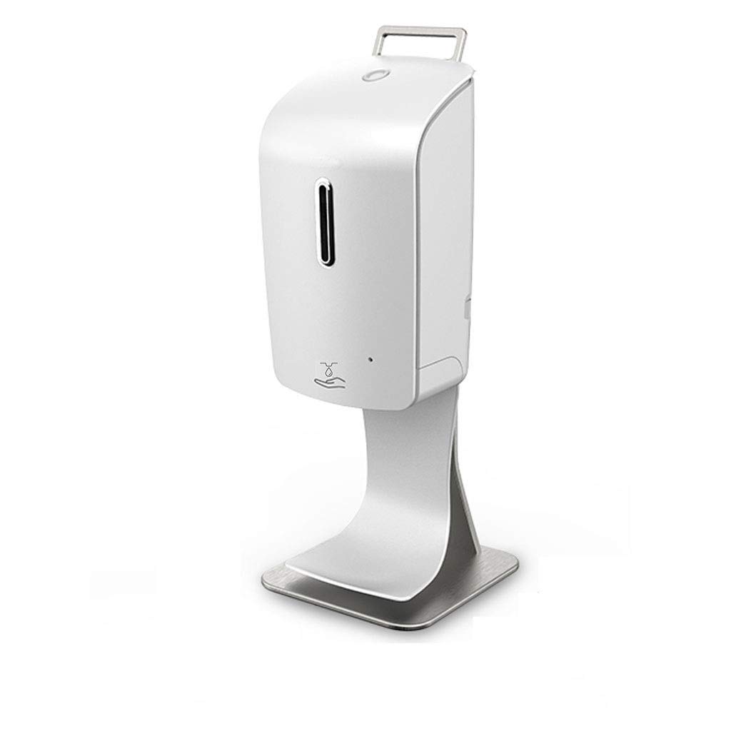 Dispenser per Sapone Liquido Senza Contatto Dispenser Sapone Grande capacità Parete Ingombrante Sapone Cucina Dispenser Albergo Bagno Bianco con Staffa con Vassoio Dosatore Sapone Ricaricabile