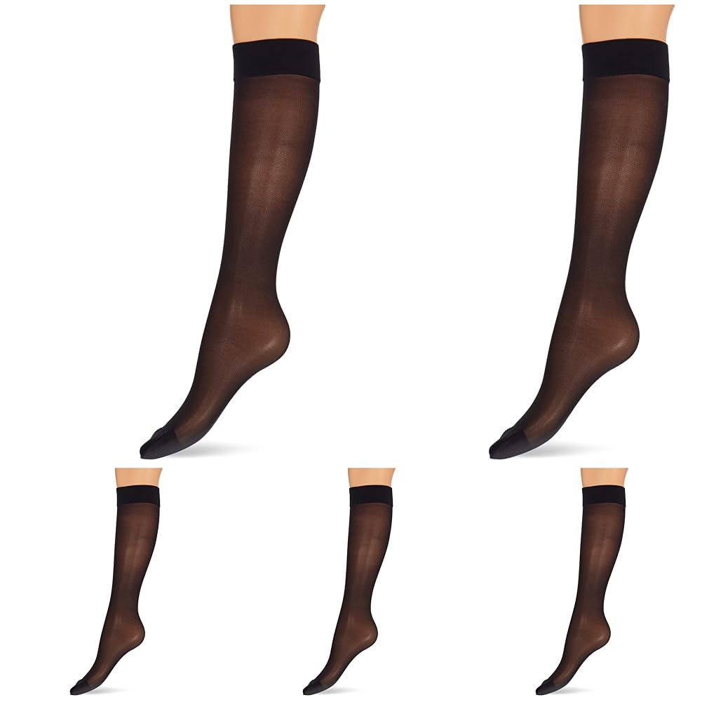 Nur Die Damen Knie Fit in Form Strumpfwaren, Schwarz, Einheitsgröße EU