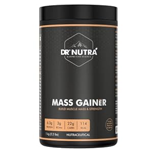 Dr.NUTRA Mass Gainer/Weight Gainer powder with Vitamins, Creatine and Glutamine, Post-Workout, Approx.33 Serving…