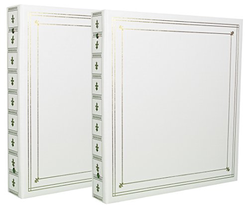 CPC Lot de 2 classeurs Photos Marine Blanc à Pochettes pour 400 Photos 10x15 cm