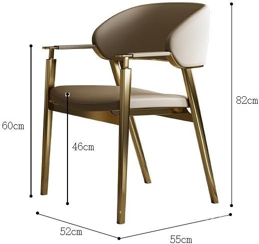 Office Chair Dining Chair Italian Style Leisure Negotiation Chair Hotel Store Chair Leather Armrest Host Tea Chair Gaming Chair(B)