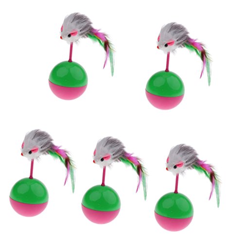 Homozy Brinquedo divertido para gatos com penas
