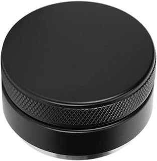 Distribuidor de café,Herramienta de distribución de café expreso de Acero Inoxidable,Herramienta de distribución de café,Nivelador de Distribuidor de café,Tres remos Azules,51mm/978 (Color : Black FL