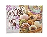 Taiwan Dessert Assortiment de Mochi 600g/Boite et 450g/Boite, Mochis Saveur Fruits et Matcha 120g/Sachet (2 boites, Assortiment de Mochi 600g)