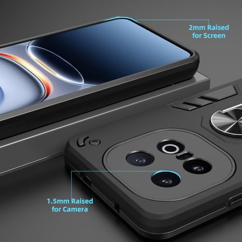 Image of NDCOM for iQOO 13 5G Back Cover | Stylish iQOO13 Case for Enhanced Safety |Ring Holder Case