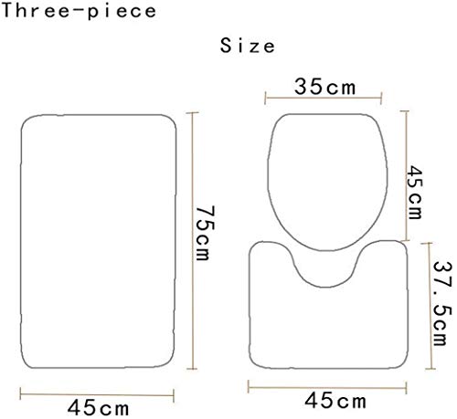FFto Badteppich,Schmetterling Badezimmer Toilette Bodenmatte Türmatte Badezimmer Teppich Wc Teppich 3 Stück Schmetterling Badematten Anti- Rutsch- Badezimmermatte Set Waschbar – Bild 6
