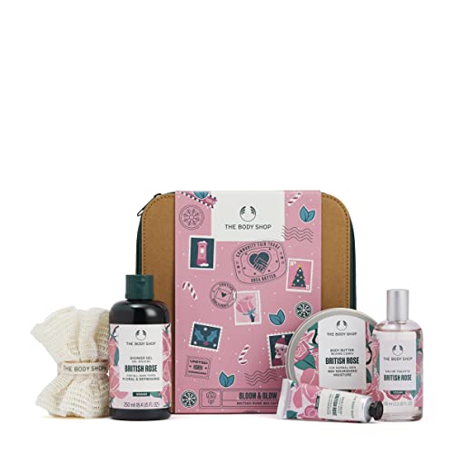 The Body Shop Bloom & Glow British Rose Big Gift Set â Vegan Formula with Rose â Hydrating & Rejuvenating Skincare for All Skin Types â 5 Items