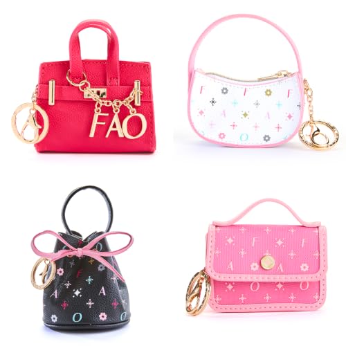 FAO Schwarz Kids Mini Handbag 4-Pack, Clip-On Purse Charms & Coin Pouches