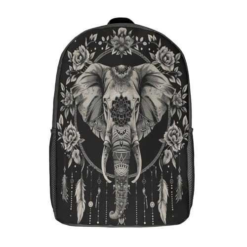 Sac d'école éléphant anti-déchirure grand volume 43,2 cm pour écoliers