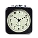 Produktbild Lafocuse Metall Klassischer Analoger Reisewecker, Mini Quadratisch Wecker ohne Ticken, Schwarz Lautlos Wecker, Modern Klein Tischuhr für Nachttisch Schlafzimmer Büro 8.5cm