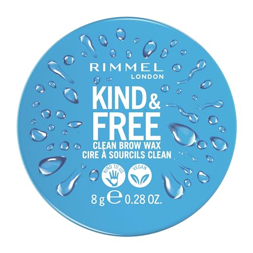 Rimmel London Kind & Free, Clear, Brow Wax, Easy to Apply, Long-Lasting Hold, No Flaking, No Residue, Lifted Brows, 0.28oz