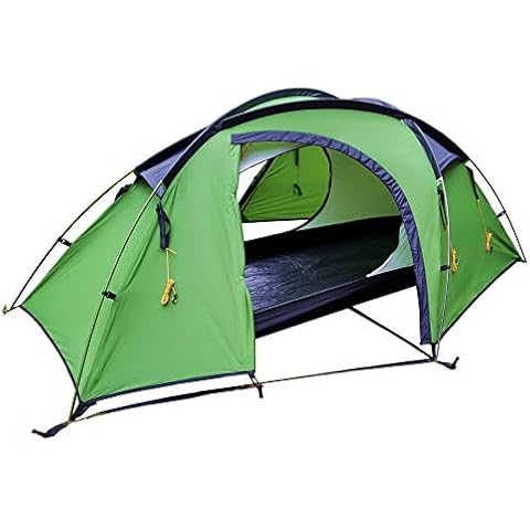 everest1953 Zelt Expeditionszelt Geodät 1 Personen TrekPeak1x Silikon Kuppelzelt Liegefläche 240 cm grün Cover