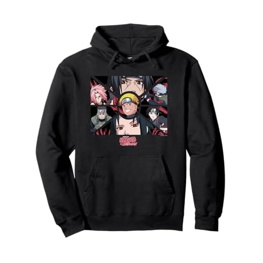 Naruto Shippuden Group Panels Pullover Hoodie
