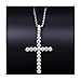BGDRR Hip Hop Kreuz Anhänger Halskette Mikro pflastern Zirkonia Kreuz Halskette Schmuck (Color : 7, Size : Cuban Chain)