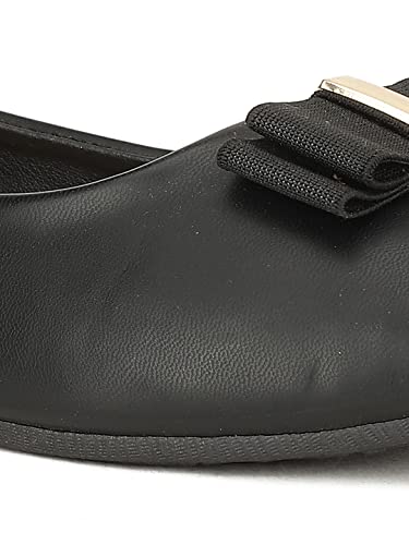 Image of Bata Women Ratbow Ballet Flat Ballerina, Black,4 UK, (5516659)