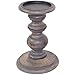 Hosley Grey Wooden Pillar Candle Holder - Country Style, 7" High. Ideal Gift for Wedding, Party, Special Occasion or as a Candle Holder. W1