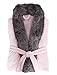 Livingston Women's Plush Soft Fleece Robe with Sherpa Trim and Pockets