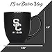 Rico Industries NCAA Southern California Trojans - USC #1 Dad 15oz Laser Engraved Matte Black Ceramic Bistro Mug - for Hot or Cold Drinks