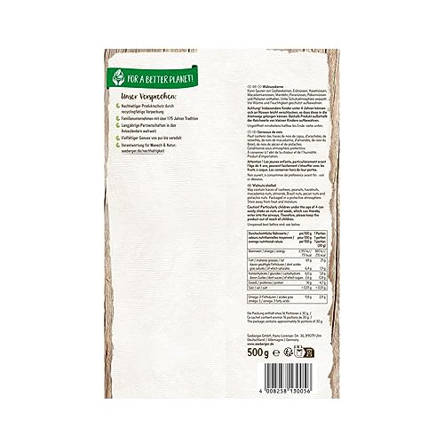 Seeberger Walnusskerne: Walnüsse ohne Schale - reich an Omega-3-Fettsäuren - ideal als gesunde Zwischenmahlzeit - ohne Zusatzstoffe, vegan (1 x 500 g)