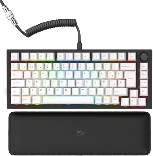 Clavier de jeu mécanique GMMK Pro 75% avec câble spiralé pour setup gamer noir