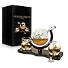 flybold Whiskey Decanter Set – Whiskey Decanter Globe Set for Men Certified Safe Great Gifts for men – Bourbon decanter…