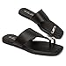Eozlink Women’s Toe Ring Flat Slide Sandals – Slip-On Open Toe Thong Flip Flops, Casual Summer Beach Sandals (Black, US 08)
