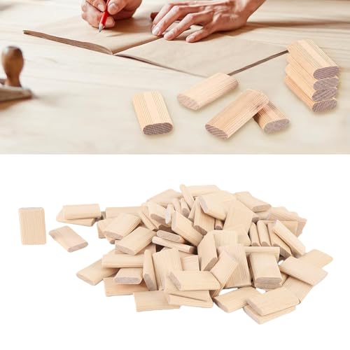 ViaGasaFamido 100 Pack 5x19x30mm Beechwood Lose TaNo Domino Lose Tenon Tischlerei für Möbelschrank