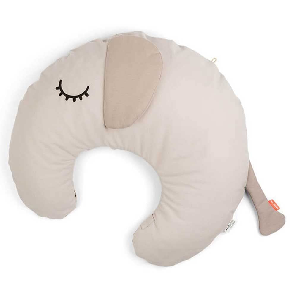 Done by Deer Still- und Babykissen Elphee Sand - Oeko-TEX® Zertifiziert - Bezug: 100% Bio-Baumwolle. Füllung: Mikroperlen aus expandiertem Polystyrol, Polyesterwatte