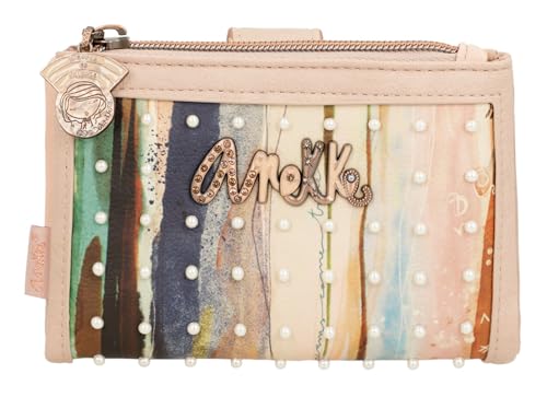 Anekke Monedero Hollywood Nude billetero flexible con proteccion RFID color beige