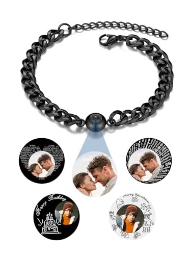 Smallduuck Bracciale di proiezione con foto personalizzato all'interno di bracciali di proiezione con foto Bracciale di proiezione