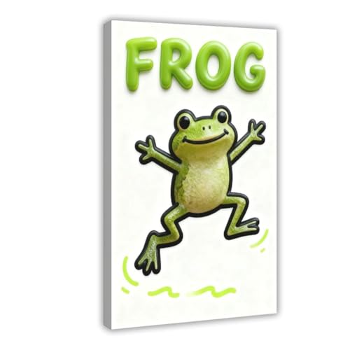 Funny Beach Frog Poster – Playful Frog Wearing Sunglasses on
