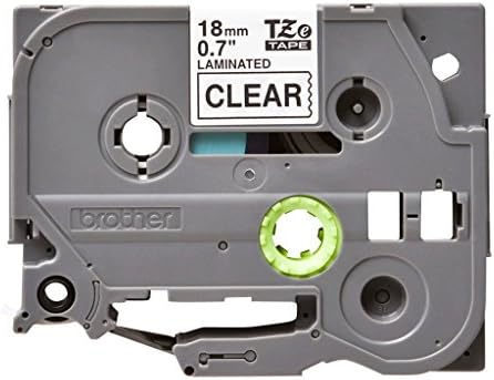 Brother TZe-141 Labelling Tape Cassette, 18 mm (W) x 8 m (L), Laminated, Brother Genuine Supplies - Black on Clear