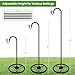 JETTIFY Upgraded Adjustable Shepherds Hooks for Outdoor Indoor, 63 Inch Wind Chime Stand, Shepherds Hooks for Hummingbird Feeders, Hanging Plants, Lanterns, Wind Chime
