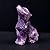 NUZUJX 2Inch Wolf Stone Statue,Determined Wolf Polished Healing Crystal Hand-Carved Gemstone Crystal Figurine Animal Collection Sculpture (Amethyst)