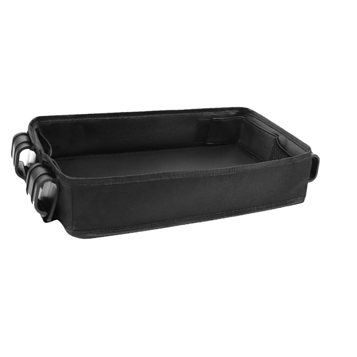 Kinderwagen Tablett Organizer Universell mit Becherhalter Schwarz | Canvas, Tragbar und Stabil, für Reiseeinsatz, Passender Einsatz für Babywagen und Buggy
