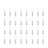 めじるしアクセサリー アンブレラマーカー 傘 目印 紛失防止 シリコンリング アクセサリー材料 カニカン付き (ネジヒートン 透明 30個セット)