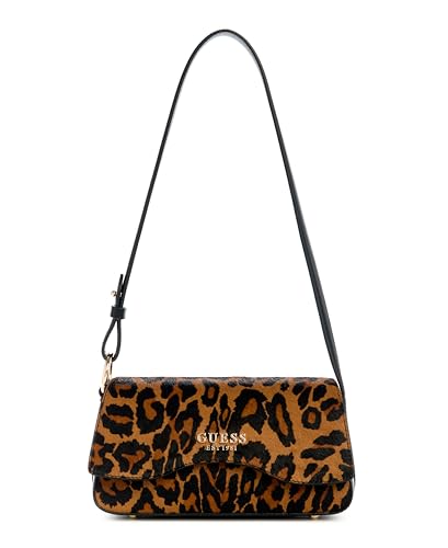 DESIGN ELEGANTE — La borsa a spalla Guess Domitilla presenta un accattivante motivo leopardato che aggiunge un tocco audace e raffinato a qualsiasi outfit, rendendola l'accessorio perfetto per ogni occasione speciale.