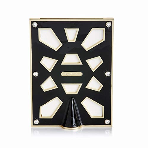 Jay Strongwater Leonard Pave Corner 4" X 6" Frame - Zebra Striped #TOP1