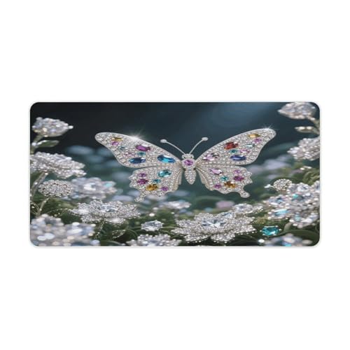 Jewel - Alfombrilla grande para escritorio mariposa miniatura 1