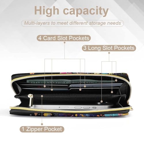 Submarine Wristlet Wallets for Men Women Leather Purse Clutch Cute Card Holder4