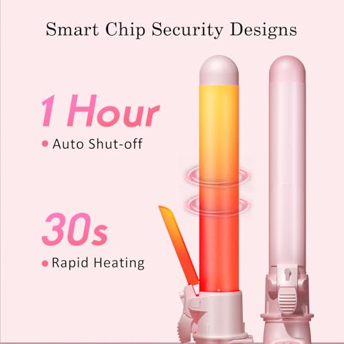 Generic CURLING-001 Rotating Curling Iron - 28Mm/1.1 Inch Automatic Curling Iron,Multi-Setting Temperature Waves Curler,30S Fast Heating thumb #3