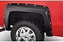 Bushwacker Pocket/Rivet Style Rear Fender Flares | 2-Piece Set, Black, Smooth Finish | 40116-02 | Fits 2014-2018 Silverado 1500 w/ 5.8' or 6.6' Bed; 14-18 1500/3500 HD w/ 6.6' or 8.2' Bed