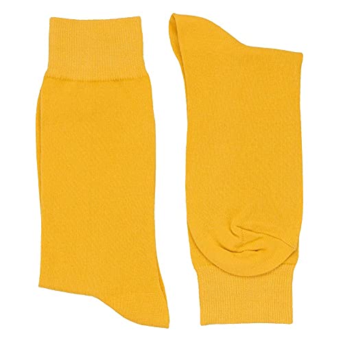 Tiemart Men's Solid Color Socks (Golden Yellow) #TOP1