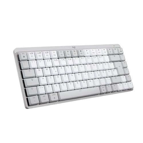 Logitech MX Mechanical Mini für Mac, Kabellose Tastatur mit Beleuchtung, Flache Tasten, Taktile leis