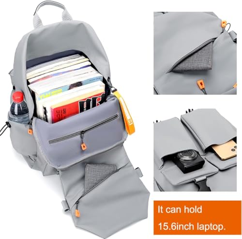 Preptep Casual Aesthetic Backpack for Teens, Grey - Image 8