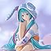 FuRyu Corporation-Hatsune Miku Noodle Stopper Figure -Rabbit Ear Hood Pajama Blue Color ver.-