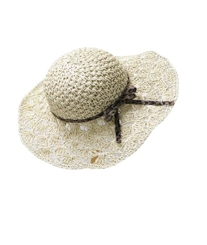 Chapeau de paille pliable femmes grand bord casquette protection solaire
