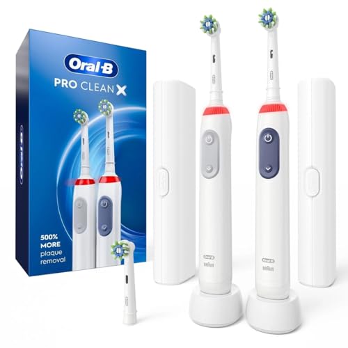 Image of Oral-B Pro Clean Rechargeable Automatic Adult Toothbrush (2 Pack + 3 Brush Heads), Assorted