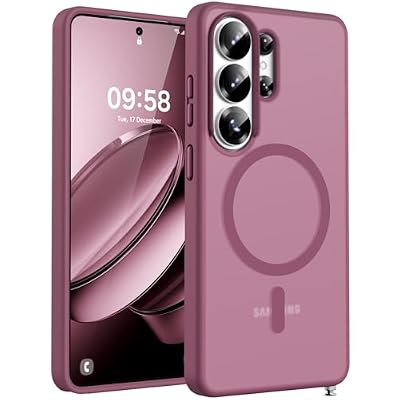 TOCOL for Samsung Galaxy S26 Ultra Case, Built-in Magnetic Ring, Drop Protection, Slim Translucent Matte Phone Case for Galaxy S26 Ultra 6.9 inch (Plum)