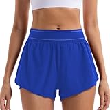 NEXSONIC Athletic Shorts for Women High Waist 3 Inch Running Shorts with Linear Workout Active Gym...